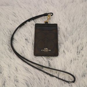 Coach Id Lanyard, Brown/Black